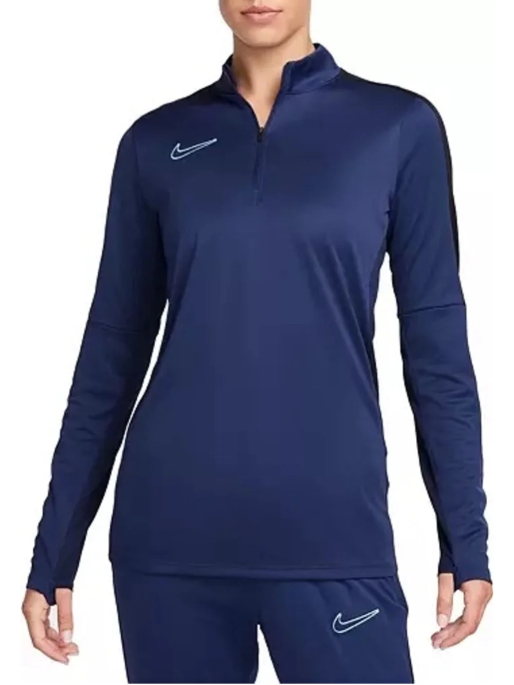 Women's Nike Blue dri fit 1/2 zip Training Top Size m